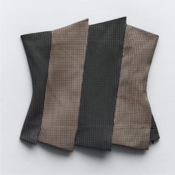 NWOT Zara strapless asymmetrical top - Picture 5 of 11